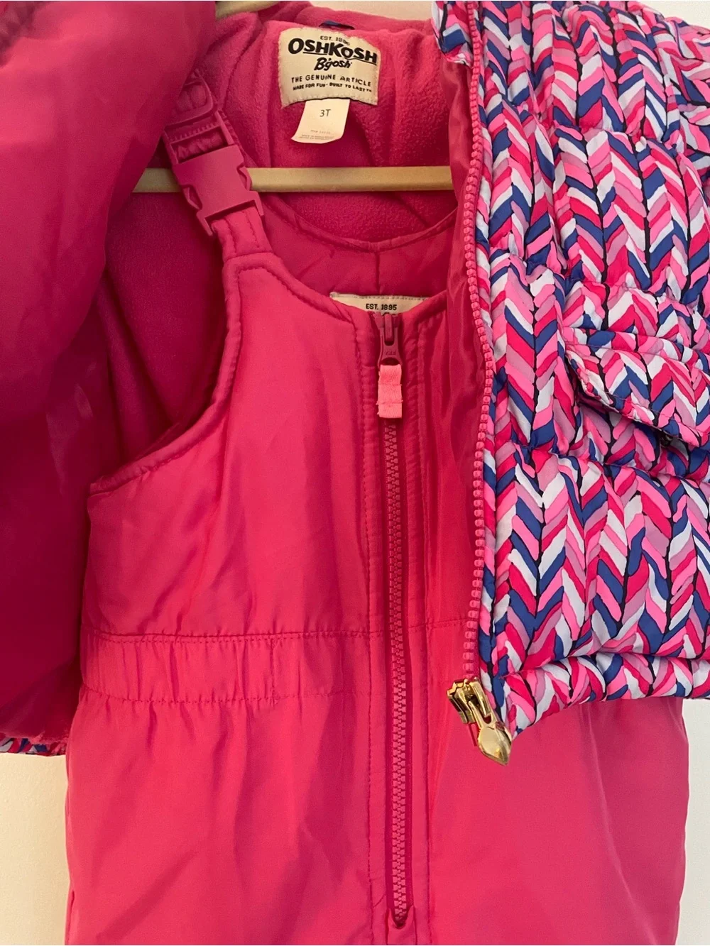 OshKosh B'Gosh toddler snowsuit 3T Jacket & Snow Pants Pink 2 piece set